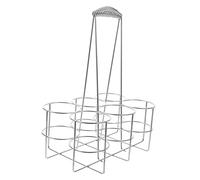 OUNONA Portabottiglie Metallo con Organizer per Barbecue e Feste Rack Portatile per Bottiglie Design Robusto Uso
