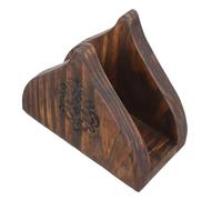 OUNONA Portatovaglioli in Legno Massello Nero per Tavolo Design Stabile con Base Piatta Standard per Fazzoletti Accessorio Tradizionale per Cucina Sala da Pranzo e Caffetteria