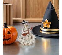 OUNONA Posacenere in Resina Forma di Teschio Antivento per Sigarette Compatto per Bar Ufficio e Patio Decorazione Spettrale Halloween per Fumatori e Ambienti Interni ed Esterni