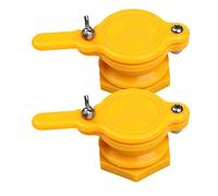 OUNONA Rubinetto a taglio Apicoltura miele Plastica Miele Cancello Valvola Estrattore Attrezzature per apicoltore 2pcs(Giallo)