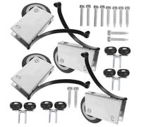 OUNONA Ruote Scorrevoli in Metallo per Porte Armadio e Mobili Cuscinetti Silenziosi e Resistenti Pulegge Scorrevoli per Porte in Vetro e Alluminio Sostituzione Scorrevole per Binari