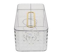 OUNONA Scatola Portafazzoletti Trasparente Multiuso con Contenitore per Oggetti da Scrivania Organizzatore per Ufficio Casa e Hotel