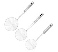 OUNONA Schiumarola Colino a Rete Setaccio da Cucina Confezione da 3 (Argento)