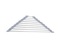 OUNONA Scolapiatti Triangolare in Acciaio Grigio Stabile e Asciugatura Rapida per Lavello Cucina Pieghevole e Facile da Pulire per Piatti e Utensili