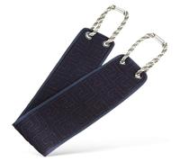 OUNONA Scrubber Esfoliante Per La Schiena e Corpo, Asciugamano Per La Pulizia Doppie Maniglie, Luffa Esfoliante a Doppio Lato Per Uso Doccia e Bagno Quotidiano, Colore Blu Scuro