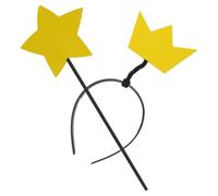 OUNONA Set 2 Pezzi Bacchetta Fata a Stella e Corona Fascia Chioma per Feste da Principessa Accessori Travestimento Gioielli Giocattolo Leggeri per Carnevale e Compleanno