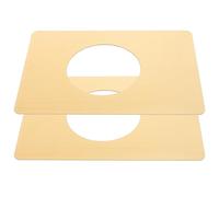 OUNONA Set 2 Pezzi Piastre di Rinforzo in Acciaio Inox per Pomello Porta Piastre di Copertura per Fori e Catenacci Rinforzo Serrature per Porte D’Ingresso Garage e Ambienti Domestici