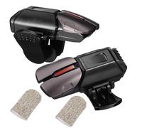 OUNONA Set Controller di Gioco Mobile con 3 Paia di Custodie per Dita in Fibra di Rame Grigio-Bianco e 1 Paio di Trigger Ergonomici in Lega Nera Modello a Sei Dita Accessori per Giochi