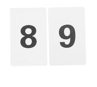 OUNONA Set da 11 Pezzi Carta Digitale Segni Numerici 1-10 Numeri di Tavolo Numeri di Tabella del Matrimonio Segnaposto Numeri per Le Tabelle Carte Numeriche per Scrivania Plastica Bianca