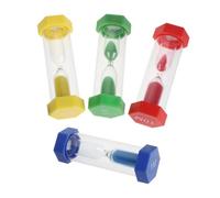 OUNONA Set di 4 Clessidre Colorate in Plastica e Studenti, Timer Leggero per Gestione in Cucina e Scuola, 1/3/5/10 Minuti