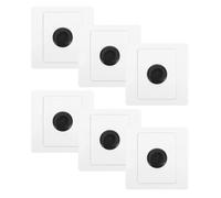 OUNONA Set di 6 prese decorative per cavi con cuscinetto in gomma, 15 mm, | Placca di copertura cieca per prese elettriche, placca a muro per passaggio cavi, coperture decorative per prese di rete o