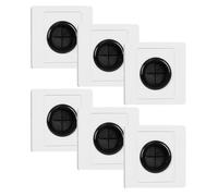 OUNONA Set di 6 prese decorative per cavi con cuscinetto in gomma, 21 mm, | Placca di copertura cieca per prese elettriche, placca a muro per passaggio cavi, coperture decorative per prese di rete o