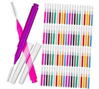 OUNONA Spazzolino Interdentale Ortodontico 100 Pezzi Set Multicolore Per Pulizia Dentale Portatile Per Igiene Orale Quotidiana Uomini e Donne