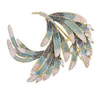 OUNONA Spilla da Bavero da Donna a Forma di Piuma Spilla Decorativa a Clip per Sciarpe Cappotti e Giacche Accessorio Elegante per Banchetti Matrimoni e Eventi Aziendali