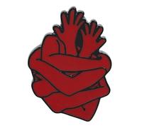 OUNONA Spilla Vintage Cuore Rosso Forma di Braccio Cartoon Decorazione Creativa per Abbigliamento Accessorio Delicato e Resistente per Festa e Anniversario