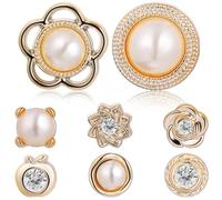 OUNONA Spille Magnetiche Hijab Multifunzione per Donna, Chiusura senza Ago per Veli e Camicette, Set da 8 Bottoni Magnetici Eleganti per Tessuti Delicati