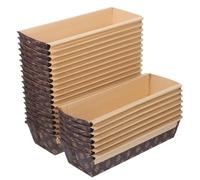 OUNONA Stampi per Plumcake Rettangolari in Carta 200X65X45Mm Set 50 Pz Usa e Getta per Pane Torte e Toast Resistenti al Calore per Forno Microonde e Congelatore Adatti a Pasticceria