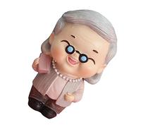 OUNONA Statuine Resina per Decorazione Torte e Casa Miniature Dolci Adorabili per Compleanno Nonna Leggere e Accogliente