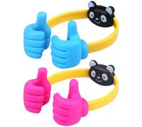 OUNONA Supporti per Cellulari da Tavolo 2 Pezzi Design Cartone Animato, Portatelefono Portatile per Casa, Ufficio e Viaggi, per Video e Webcast, Facile da Usare Colore Casuale