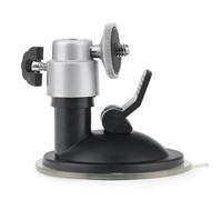 OUNONA Supporto Mini per Camera Auto Ventosa e Snodo 360 Gradi | Attacco Filettato 1/4 Pollice, Leva a Sgancio Rapido, per Vetro e Cruscotto, Argento Colore Casuale