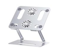 OUNONA Supporto Ventilato Doppia Ventola per Laptop in Lega di Alluminio e Raffreddamento Rapido, Base di Raffreddamento Sotto 17.3 Pollici per Festa Estiva per Laptop e Tablet