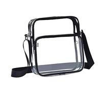 OUNONA Tracolla Trasparente in Regolabile Piccola Borsetta per Shopping Chiusura con Zip Protettiva Design e Resistente