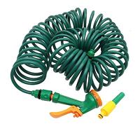 OUNONA Tubo Flessibile Retrattile da Giardino 10M Ugello Tubo Estensibile per Irrigazione e Pulizia Auto Materiale Resistente e Design a Spirale per Esterni