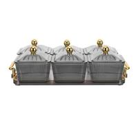 OUNONA Vassoio Porta Snack con Coperchio Ermetico, 6 Scomparti in Ps, Design Elegante e Moderno, per Casa e Bar, per Frutta, Condimenti e Snack Riutilizzabile