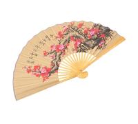 OUNONA Ventaglio Decorativo Da Parete Stile Cinese Fan Gigante Per Decorazione Di Interni Elegante Accessorio Per Feste e Cerimonie Carta Motivo Mei