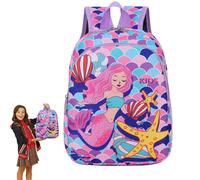 OUOQI Zaino per Sirena,Zaino Scolastico,Carino Moda Zainetto Asilo,Zaini Prescolare,Zaino Asilo Bambino,Zaino da Cartone Animato,Zaini Scuola Elementare,Borsa Prescolare per Bambina
