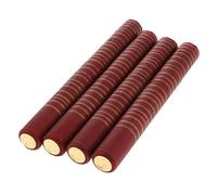 OUOULAJY 100 capsule termorestringenti per bottiglie di vino in PVC, 32 mm, bordeaux (strisce dorate)