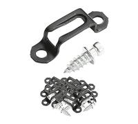 OUOULAJY 100 x connettori invisibili a vite in acciaio 2 in 1 per armadio cerniera montaggio metà nero