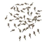 OUOULAJY 50 ciondoli a forma di fata angolare, in lega, per appendere il telefono, argento anticato, as description, Poliestere