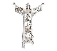 OUOULAJY Crocifisso da parete Cristo risorto Gesù statuette per la casa scultura decorazione domestica tipo A