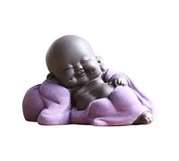 OUOULAJY Piccola statuetta di Buddha sorridente Maitreya in ceramica ornamentale E Style E