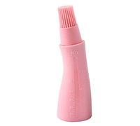 OUOULAJY Spazzola da forno in silicone non trasparente con bottiglia di olio storta resistente al calore pennello per imbastire con squame rosa