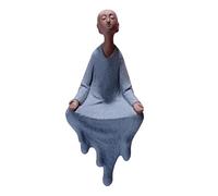 OUOULAJY Statua di Buddha seduto, statuette per la stanza, ornamenti da tavolo, decorazione per preghiera