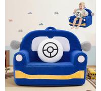 OUOZZZ Divano per bambini a partire da 1 anno - Morbido divano Sherpa per bambini con cuscino, mini divano per cameretta dei bambini, ragazzi e ragazze, auto blu