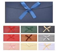 oupados 10 pezzi Buste in Carta Kraft Buste Colorate Busta con Nastro per Invito Alla Festa di Nozze di Compleanno Natale 22×11cm 10 Colori
