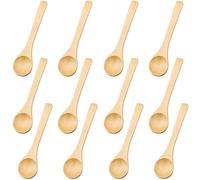 oupados 12 Pz Mini Cucchiai di Legno Cucchiaino di Sale Piccolo Cucchiaini Legno Piccolo 13 x 3CM per Miele, Caffè, Tè, Condimenti, Sale, Caffè