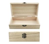 oupados Marrone Legno Pino Scatola Scatola in Legno Naturale Scatola Legno Con Coperchio Utilizzato per Conservare Piccoli Accessori, Tè,Caffè e Altri Oggetti, Decorazioni 20×10×6cm