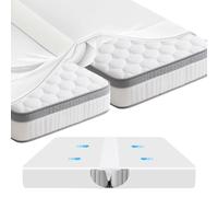 Oupuven Copriletto per Unisci Materassi Singoli in Matrimoniale 200x190cm Unisci Materassi con cameretta a Ponte Elimina Le Cuciture del Letto per Coppie e Famiglie