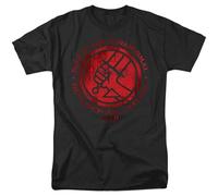OUQIAO Hellboy II The Golden Army Fantasy Movie BPRD Logo Adult T-Shirt Tee Black M
