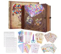 Our Adventure Book Viaggio album scrapbook 146 Pagine, Stile Retrò album fotografico di fai da Te/per Nozze, Anniversario, Natale, Ringraziamento, Regali di San Valentino, Libro messaggi di nozze