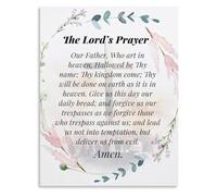 Our Father Prayer Poster Christian Faith Wall Decor