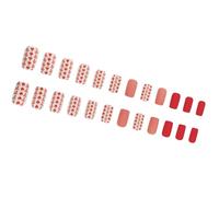 our fave 24pcs San Valentino Press On Nails Breve Forma Quadrata Acrilico Unghie Finte Per Le Donne Con Cuore Disegni Stick on Nails