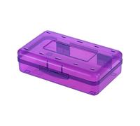 our fave Astuccio rigido trasparente per pennelli da schizzo, acquerello, ad alta capacità, resistente all'acqua, contenitori impilabili per forniture, Viola trasparente., Bellezza di massa