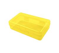 our fave Astuccio rigido trasparente per pennelli da schizzo, acquerello, ad alta capacità, resistente all'acqua, contenitori impilabili per forniture, Giallo, Bellezza di massa