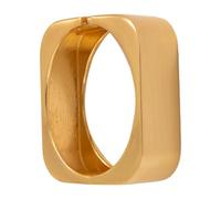 our fave Bracciale rigido classico largo quadrato moderno oro o argento gioielli in lega lucida metallo braccialetti spessi oro o argento braccialetti per le donne, Misura unica, come descritto