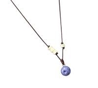 our fave Collana alla moda con ciondolo a forma di mirtillo, lunghezza regolabile da 51 cm a 60 cm, collana stratificata casual